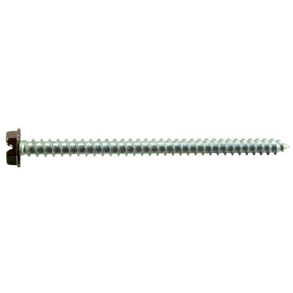 Midwest Fastener Sheet Metal Screw, #10 x 3 in, Painted Steel Hex Head Slotted Drive, 10 PK 37996 - main